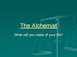 The alchemist setting
