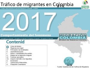 Trfico de migrantes en Colombia Unidad Administrativa Especial