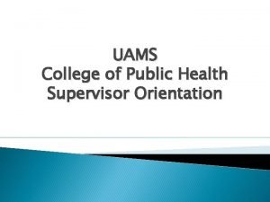 Uams coph Uams coph