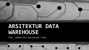 Infrastruktur data warehouse