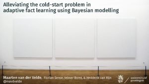 Alleviating the coldstart problem in adaptive fact learning