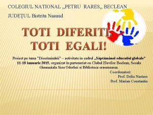 Afis despre dreptul de a nu fi discriminat