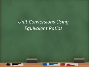 Unit Conversions Using Equivalent Ratios 1 Warm Up