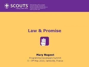 Law Promise Mary Nugent Programme Developers Summit 5