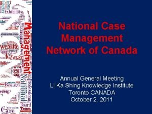 Canadian standards of practice for case management