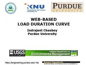 WEBBASED LOAD DURATION CURVE Indrajeet Chaubey Purdue University