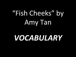 Fish cheeks menu