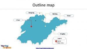 Outline map Dongying Weifang Yantai Jinan Qingdao Legend