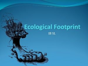 Ecological footprint map