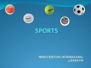 SPORTS MISS CRISTINA HORMAZABAL 4 BASICOS Sports in