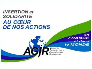 QUI SOMMES NOUS Une association NATIONALE dutilit publique