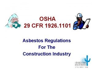 29 cfr 1926 class asbestps 29 cfr 1926 class asbestps