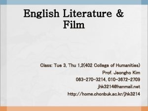 Literature and film class