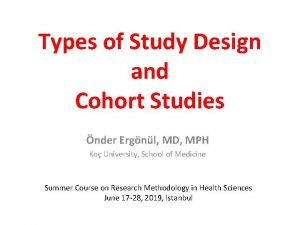 What is a cohort study
