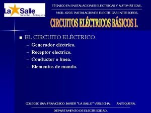 TCNICO EN INSTALACIONES ELECTRICAS Y AUTOMTICAS MOD 0235