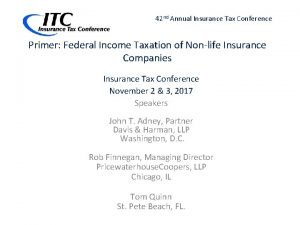 Insurance tax conference