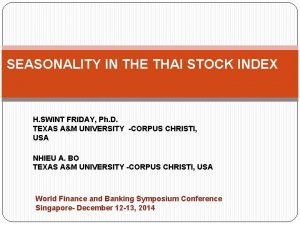 Thai stock market set index series