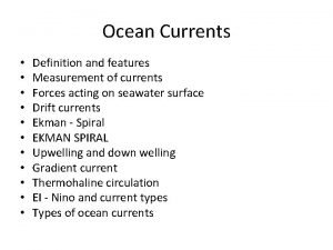 Currents definition Currents definition