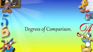 Degrees of comparison cold