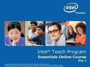 Intel Teach Program Essentials Online Course Day 1