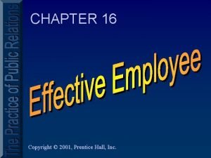 CHAPTER 16 Copyright 2001 Prentice Hall Inc PREVIEW