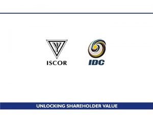 Agreement between Iscor and IDC Structure of Kumba