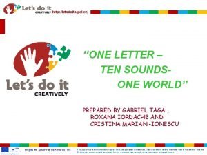 http letsdoit upol cz ONE LETTER TEN SOUNDSONE