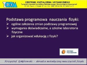 Podstawa programowa fizyka