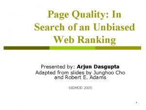 Measure page quality