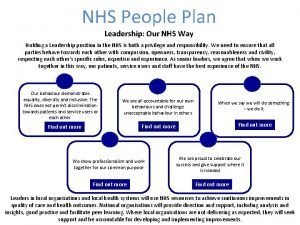 Our leadership way nhs