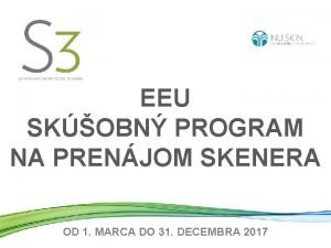 EEU SKOBN PROGRAM NA PRENJOM SKENERA OD 1