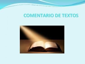 Como comentar un texto