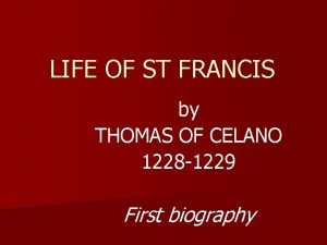 Thomas of celano