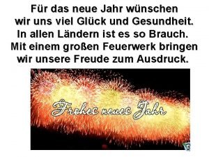 Fr das neue Jahr wnschen wir uns viel