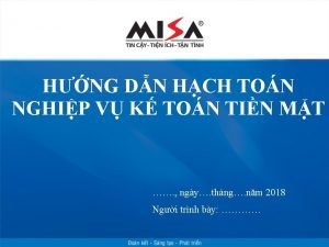 Quy trình thu chi tiền mặt