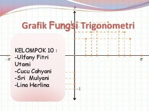 Grafik Fungsi Trigonometri KELOMPOK 10 Ulfany Fitri Utami