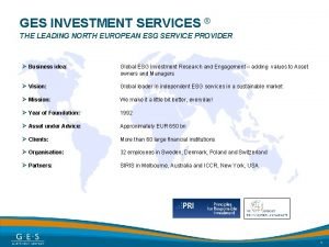 Ges investment services