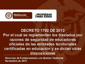 Decreto 1782 de 2013