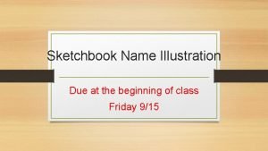 Sketchbook name