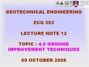 Foundation engineering lecture notes