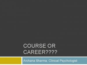 Archana sharma psychologist
