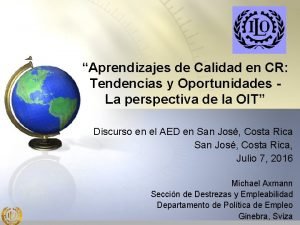 Aprendizajes de Calidad en CR Tendencias y Oportunidades