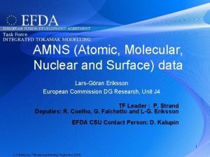 AMNS Atomic Molecular Nuclear and Surface data LarsGran