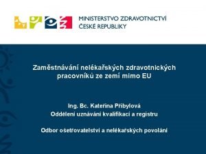 Zamstnvn nelkaskch zdravotnickch pracovnk ze zem mimo EU