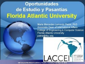 Oportunidades de Estudio y Pasantias Florida Atlantic University