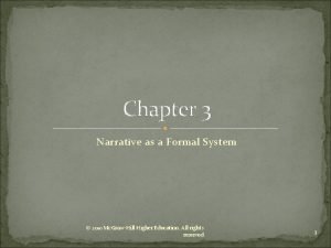 Narrative as a formal system