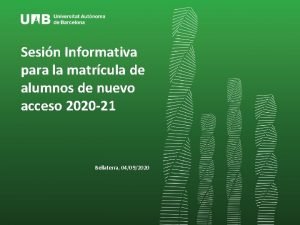 Sesin Informativa para la matrcula de alumnos de