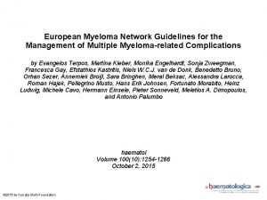 European myeloma network