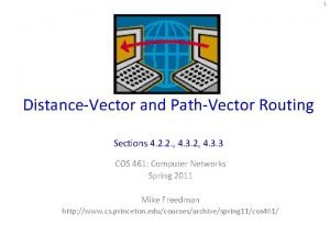 Distance vector routing algorithm