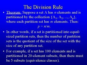 The division rule